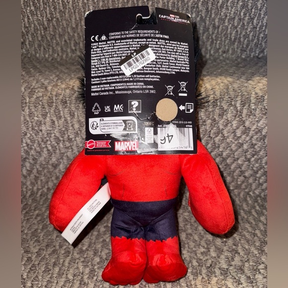 Marvel Plush Talkers 11.75” Red Hulk Captain America Brave New World Plush Doll - Picture 5 of 7